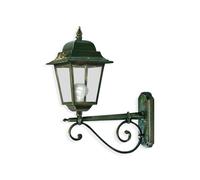 Applique Esterno Classica Gorizia Metallo Ceramica Verde Sfumato Oro 1 Luce E27