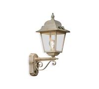Applique Esterno Classica Gorizia Metallo E Ceramica Bianco Sfumato 1 Luce E27