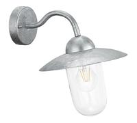 Applique Contemporanea Da Esterno Milton 1 Luce Acciaio Grigio