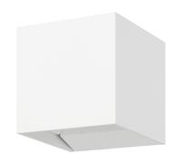 Applique Esterno Contemporanea Calpino 3 Alluminio Bianco Vetro Led