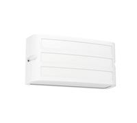 Eglo Camarada - Lampada da parete per esterni, applique rettangolare per esterni, in metallo colore bianco, attacco E27, IP54