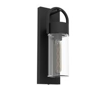 Applique Esterno Contemporanea Carraro Acciaio Nero 1 Luce E27