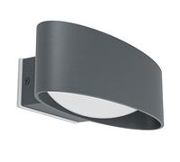 Applique Esterno Contemporanea Chinoa Alluminio Grigio Policarbonato Trasp Led [EEK: A++]