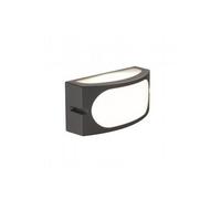 Applique Esterno Contemporanea Dive Alluminio E Termoplastica Grigio 1 Luce E27