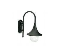 Applique Esterno Contemporanea Lampara Alluminio E Termoplastica Nero 1 Luce E27