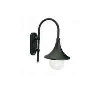 Applique Esterno Contemporanea Lampara Alluminio E Termoplastica Nero 1 Luce E27 [EEK: A++]