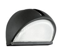 Applique Esterno Contemporanea Onja Alluminio Nero Vetro Bianco 1 Luce E27
