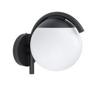 Applique Esterno Contemporanea Prata Vecchia Metallo Nero 1 Luce E27 [EEK: A++]