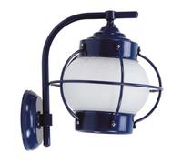 Applique Esterno E27 Blu Echt-Messing Vetro IP23 22 CM Alto Luci Cortile Balcone