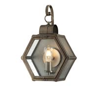Applique Esterno E27 IP44 48 CM Alto Rustico Alluminio Vetro Lampada per Cortile