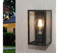 Applique esterno lanterna industriale vetro lampada LED E27 parete luce giardino