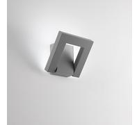 Applique Esterno Moderna Alluminio Grigio Led 12W 3000/4000K Ip54