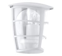 Applique Esterno Moderna Aloria Alluminio Bianco Policarbonato 1 Luce E27