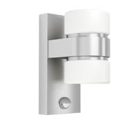 Applique Esterno Moderna Atollari Alluminio Argento Policarbonato Bianco Led