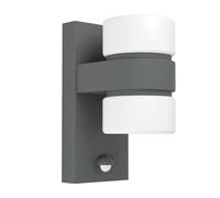 Applique Esterno Moderna Atollari Alluminio Grigio Policarbonato Bianco Led