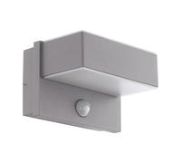 Applique Esterno Moderna Azzinano Metallo Argento Policarbonato Bianco Led