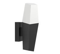 Applique Esterno Moderna Farindola Acciaio Nero Policarbonato Bianco E27 [EEK: A++]