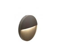 Applique Esterno Moderna Geo Round Alluminio E Termoplastica Caffè Led 6W 4000K