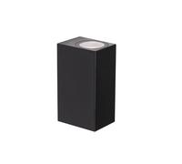 Applique Esterno Moderna Isla Alluminio Nero 2 Luci Gu10 Ip54