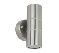 Applique Esterno Moderna Landon Acciaio 2 Luci Gu10 Ip54