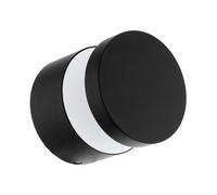 Applique Esterno Moderna Melzo Alluminio Nero Policarbonato Trasp Led