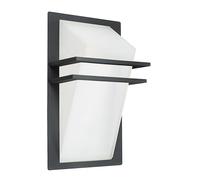 Eglo Lampada da Parete per Esterni Park, IP44. in Alluminio e Vetro, Antracite, Bianco