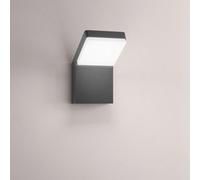 Applique Esterno Moderna Piega Alluminio Antracite Led 20W Dimmerabile Ip65