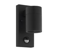 Eglo Applique da esterno Riga 5 – 1 luce GU10, acciaio galvanizzato nero, vetro bianco, IP44