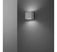 Applique Esterno Moderna Spot Alluminio Grigio Led 10W 3000K Ip65