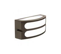 Applique Esterno Moderna Squba Alluminio E Materie Plastiche Caffè 1 Luce E27