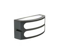 Applique Esterno Moderna Squba Alluminio E Materie Plastiche Grigio 1 Luce E27