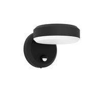 Applique Esterno Sensore Moderna Fornaci Acciaio Nero Policarbonato Bianco Led