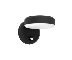 Applique Esterno Sensore Moderna Fornaci Acciaio Nero Policarbonato Bianco Led [EEK: A++]