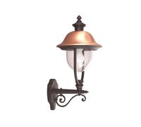 Applique Esterno Tatum Alluminio Nero Rame Su 1 Luce E27 Ip44 [EEK: A++]