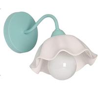 Applique europea - Semplice lampada da parete for studio con fiori Sistema di colori Macaron carino Bianco Nero Rosa Verde MI-NI Illuminazione fresca, Retrò