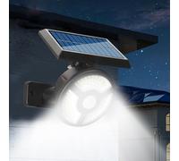 Applique Faretto da Parete Terreno 72 LED a Ricarica Solare Doppio Montaggio