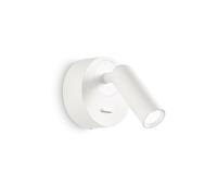 Applique faretto moderno a led orientabile bianco tondo per camera DL1748