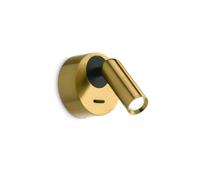 Applique faretto moderno a led orientabile oro tondo per camera DL1751