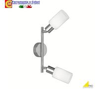 Applique Faretto Parete Soffitto Max 28W Plafoniera E14 Vetro Bianco Moderno [EEK: A+]