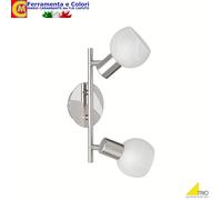 Applique Faretto Parete Soffitto Max 28W Plafoniera Faretti E14 Con Vetro Bianco [EEK: A+]