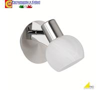 Applique Faretto Parete Soffitto Max 28W Plafoniera Faretti E14 Con Vetro Bianco [EEK: A+]