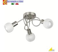 Applique Faretto Parete Soffitto Max 28W Plafoniera Faretti E14 Con Vetro Bianco [EEK: A+]