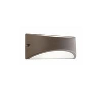 Applique in alluminio pressofuso LHASA APPLIQUE FASCIA Dimensioni 22x10xh 10 cm Diffusore in termoplastico opalino10W LED 4000K colore CAFFE' CAFFE'