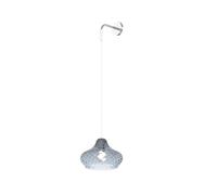Applique Filo Contemporanea Dress Metallo Cromo Vetro Blu 1 Luce E27