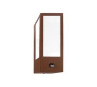 Applique Flute con Sensore Movimento E27 Mattone (Ruggine - Corten)