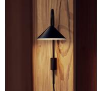 Applique FRANDSEN Grasp, nero opaco, 40 cm, con spina Frandsen
