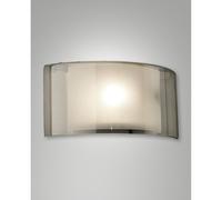 Applique Fume Alide Fabas in Metallo Vetro Stile Moderno Luce E27 1 Luce 18x34x1