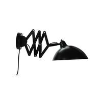 Dyberg Larsen Futura Applique con Braccio Pieghevole Nero Opaco e Bianco