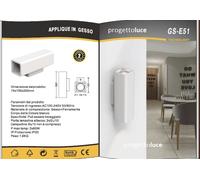 Applique gesso LED GU10 lampada rettangolare doppia emissione luce parete 230V [EEK: A+]