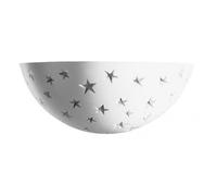 Applique gesso verniciabile lampada da parete r7s mezza luna traforato UNIVERSO